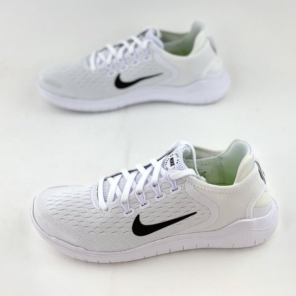 Nike Free RN 2018 White Black Men's Running Shoes Sneakers - Picture 3 of 12